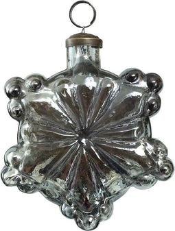 PTMD Quinty Ster Kerstbal Antiek - 12 x 12 x 12 cm - Glas - Grijs