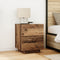 vidaXL - Bedside - Cabinets - met - LED - Lichten - 2 - stuks - Oude - Hout - 45x40x55 - cm