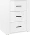 vidaXL - Nachtkastje - 50x36x60 - cm - bewerkt - hout - hoogglans - wit