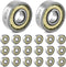 ® 20 stuks 608zz kogellagers, metalen dubbel afgeschermde miniatuur diepgroefkogellagers, voor skate