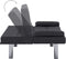 vidaXL - Slaapbank - met - twee - kussens - polyester - donkergrijs