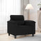 vidaXL - Fauteuil - 60 - cm - microvezelstof - zwart