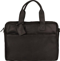 BURKELY River Laptoptas - 15.6 inch - Leren - Zwart