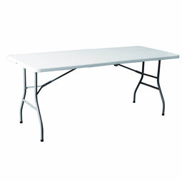 Marbueno Vouwtafel Kunststof Wit 180X74X74 cm Catering, Strand en Kamperen 10528