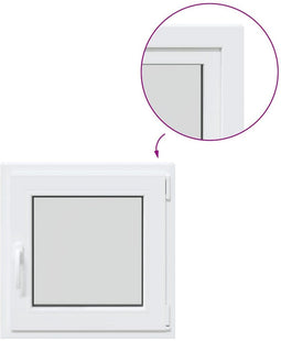 vidaXL - Kelderraam - "RISOR" - 60x60 - cm - draai- - en - kiephoek - DIN - rechts - wit