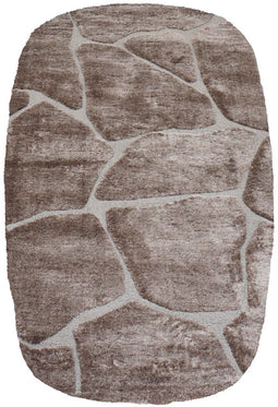 Vloerkleed Macy Bruin - Rounded Corners 200 x 290 cm