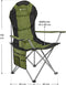 Juskys Lido - Campingstoel - Inclusief opbergtas - Groen