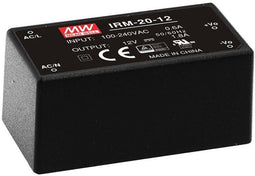 Mean Well IRM-20-15 - Voeding - 20W - Zwart