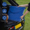 Campart BE-0421 - Strandligbed - Inklapbaar met verstelbare rugleuning en afneembaar hoofdkussen - Blauw Wit
