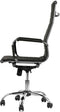 Feel Furniture Luxe Bureaustoel - Hoge Rugleuning - Donkergrijs met Zilveren Frame