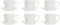 Set van koffiekopjes DKD Home Decor Wit Keramiek (150 ml)
