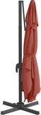 vidaXL - Zweefparasol - met - aluminium - paal - 300x300 - cm - terracottakleurig