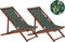 ANZIO - Strandstoel set van 2 - Donkergroen - Polyester