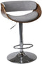 Kruk Home ESPRIT - Kruk - Modern ontwerp - Bruin Grijs Zilverkleurig Walnoot 54 x 53 x 101,5 cm