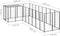 vidaXL - Hondenkennel - 20,57 - m² - staal - zwart