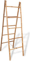 vidaXL - Dubbele - handdoekenladder - met - 5 - tredes - 50x160 - cm - bamboe