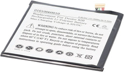 Accu geschikt voor HTC Desire 820, Li-Polymer, 3.8V, 2600mAh, 9.9Wh, ingebouwd, zonder gereedschap