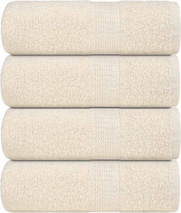 vidaXL - Zeepdoekjes - 4 - st - 30x30 - cm - 360 - g/m² - 100% - katoen - crèmekleurig