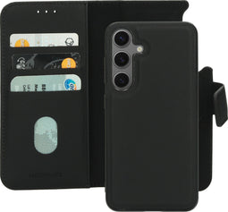 Mobiparts - Leather 2 in 1 Wallet Case - Uitneembare backcover en ruimte voor pasjes - Zwart