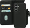 Mobiparts - Leather 2 in 1 Wallet Case - Uitneembare backcover en ruimte voor pasjes - Zwart