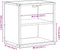 vidaXL - Nachtkastje - wandgemonteerd - 40x31x39,5 - cm - gerookt - eikenkleurig