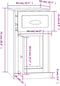 vidaXL - Bijzetkast - met - lade - 40x50x75 - cm - bewerkt - hout - gerookt - eikenkleur