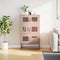 vidaXL - Hoge - kast - 68x39x123 - cm - staal - roze