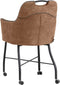 Stoel Floria met wielen - Cognac