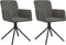 vidaXL - Eetkamerstoelen - draaibaar - 2 - st - fluweel - donkergrijs