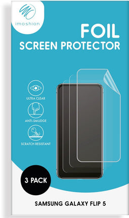 imoshion Screen protector - Geschikt voor Samsung Galaxy Z Flip 6 / Z Flip 5 - Screenprotector Folie 3 pack