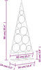 vidaXL - Kerstdecoratie - kerstboom - 90 - cm - metaal - zwart