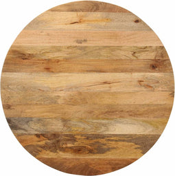 vidaXL - Tafelblad - rond - Ø - 90x3,8 - cm - massief - ruw - mangohout