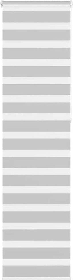 vidaXL - Zebra - rolgordijn - 60x230 - cm - stofbreedte - 55,9 - lichtgrijs