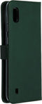 Selencia Hoesje Geschikt voor Samsung Galaxy A10 Hoesje Met Pasjeshouder - Selencia Echt Lederen Bookcase - Groen