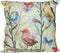 Anna's Collection Sierkussen voor binnen en buiten - vogels - lichtgroen - 60 x 60 cm - tuinkussen