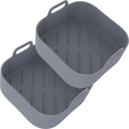 KitchenLove Airfryer Bakjes XL - Siliconen - Bakpapier Alternatief - (2 stuks)