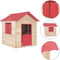 vidaXL Kinderspeelhuis vurenhout rood