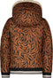 Like Flo F107-5205 - Meisjes Jas - Reversible met capuchon - Animal print/off-white