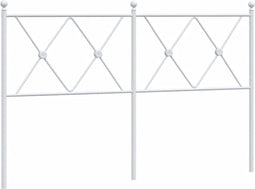vidaXL - Hoofdbord - 140 - cm - metaal - wit