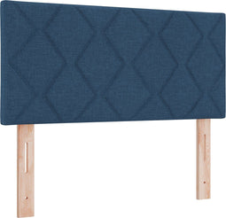 vidaXL - Hoofdbord - Met - Blauw - Diamant - Blokken - Ontwerp - - - 100 - cm - Stof