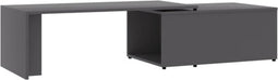 vidaXL - Salontafel - 150x50x35 - cm - bewerkt - hout - grijs