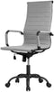 Feel Furniture Luxe Bureaustoel - Hoge Rugleuning - Lichtgrijs met Mat Zwart Frame
