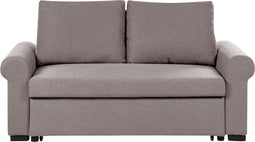 SILDA - Slaapbank - Lichtbruin - Polyester