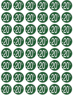 Agipa Kortinglabel -20%, groen, pak van 192 stuks, verwijderbaar