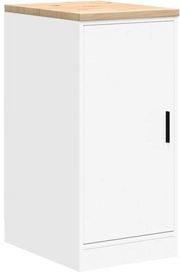 vidaXL - Garagekast - 40x51x85 - cm - massief - grenenhout - wit