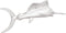 vidaXL - Wandgemonteerde - Zwaardvis, - Zilver, - 91 - x - 8 - x - 26 - cm, - Aluminium
