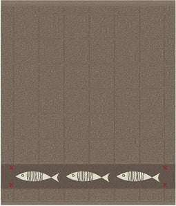 DDDDD Pescado - Keukendoek - 50x55 cm - Set van 6 - Taupe