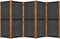 vidaXL - Kamerscherm - met - 5 - panelen - 350x180 - cm - zwart