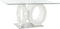 Eettafel DKD Home Decor Kristal Transparant Wit Hout MDF (160 x 90 x 75 cm)
