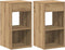 vidaXL - Nachtkastjes - 2 - st - met - lade - 35x34x66,5cm - artisanaal - eikenkleurig